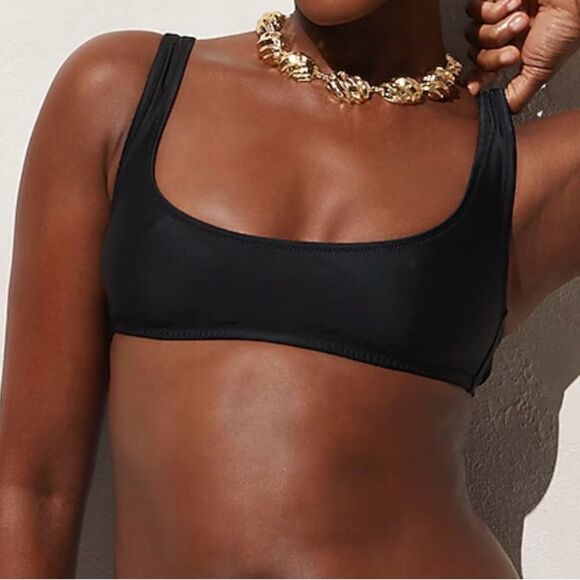 NWT J Crew Heritage Royal  Blue  Scoopneck Swimwear Bikini Top Size M - Picture 7 of 8